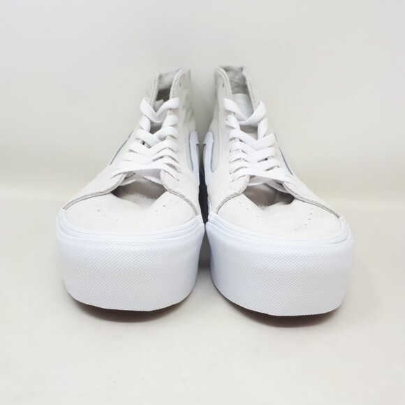 Vans Sk8-Hi Tapered Stackform Platform Shoe Sneaker Light Gray White Womens Size - Picture 7 of 11